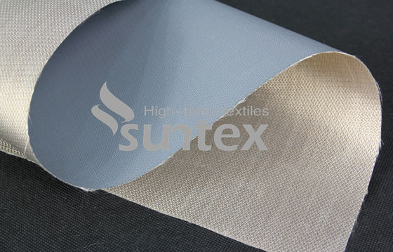 Wholesale PTFE Coated Fiberglass Fabric with High Temperature Resistance and 550℃ Temperature Resistance in Silver Grey Color