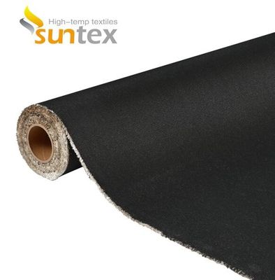 EN-13501 Certified Fire Curtain Fabric with 550°C Temperature Resistance and 0.6mm Thickness for Fire and Smoke Protection