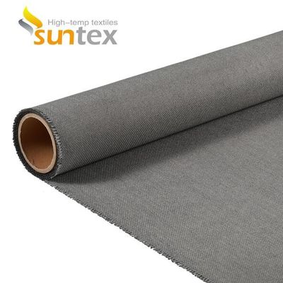 EN-13501 Certified Fire Curtain Fabric with 550°C Temperature Resistance and Silicone Coated for Fire Protection