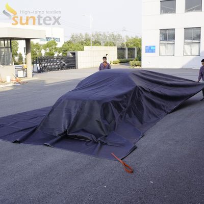 Gray EV Car Fire Blanket with 550℃/1000℃ Thermal Resistance for Oxygen Deprivation Fire Pit Mat