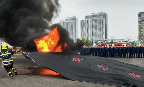 EV Car Fire Blanket Gray 550℃ Heat Resistant for Vehicles