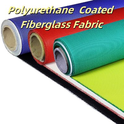 Fire Retardant PU Coated Fiberglass Fabric 460gsm Heat Resistant