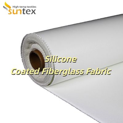 Grey Color Silicone Coated Fiberglass Fabric with Custom Width and Roll Length Options for Fire-Resistant Insulation