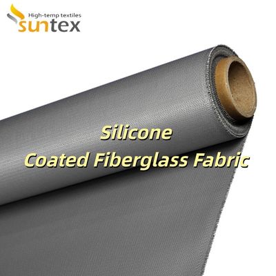 E-Glass Silicone Rubber Coated Fiberglass Fabric with Temperature Resistance -50°C to 500°C, 400 g/sqm Weight, and 0.3 mm Thickness for Thermal Insulation