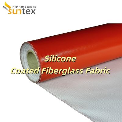 Double Sided Silicone Coated Fiberglass Fabric Alkali Free Grey Color for Fire and Heat Resistance