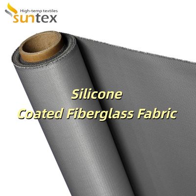 Double Side Silicone Coated Fiberglass Fabric 0.3mm Thickness 400 g/sqm Weight 1/1.2/1.5m Width Fireproof Insulation Material