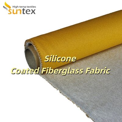 High Temperature 550°C Resistance Silicone Coated Fiberglass Fabric with 0.3mm Thickness and 400 g/sqm Weight