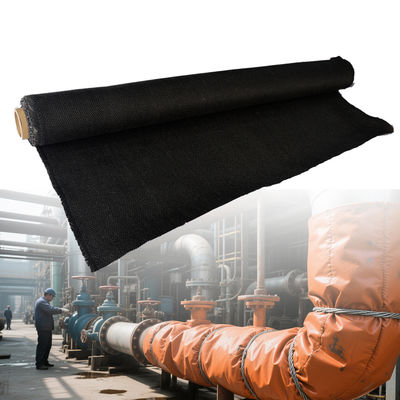 PU Coated Fiberglass Fire Blanket with 1800C Resistance Blue Black Twill Weave for Welding and Heat Insulation