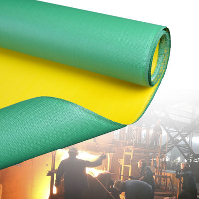 Fireproof PU Coated Fiberglass Fabric with 1m to 1.55m Width Solvent and Oil Resistant Thermal Insulation Material