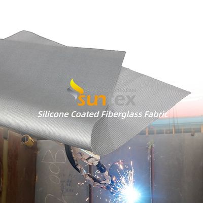 Fireproof Silicone Coated Fiberglass Fabric with Water Repellent and Corrosion Resistant Properties in 50 m / 100 m Roll Length