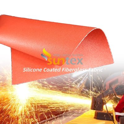 Double Sided Alkali Free Silicone Coated Fiberglass Fabric with 50 m / 100 m Roll Length for Fireproof Insulation