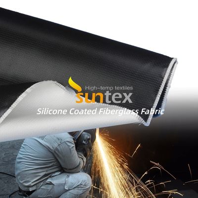 Fireproof Fabric with Double Sided PU Coated Silicone Coated Fiberglass Fabric in 50 m / 100 m Roll Length