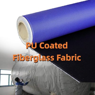 Industrial-Grade High-Strength Fireproof PU-Coated Fiberglass ClothCore Parameters: 460 g/sqm | 0.41 mm | PU-Coated for Durability
