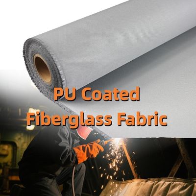 Customizable Heat Resistant PU Coated Fiberglass Fabric with High Silica Coating for Fireproof Applications