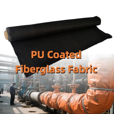 460 g/sqm 0.41 mm PU Coated Fiberglass Fabric with 1800°C Temperature Resistance for Fireproof Applications