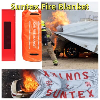 Suntex Fire Pit Mat with 60-Minute Coverage and Explosion Mitigation for Oxygen Deprivation in EV Car Fires