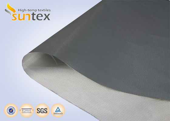 0.21mm Plain/Twill PU Coated Fiberglass Fabric, Fire Protection Compensator & Curtain Cloth