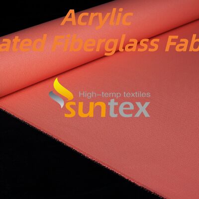 16oz Acrylic Coated Fire Resistant Fiberglass Fabric with 550 Degree C Temperature Resistance and Reduced Toxic Smoke