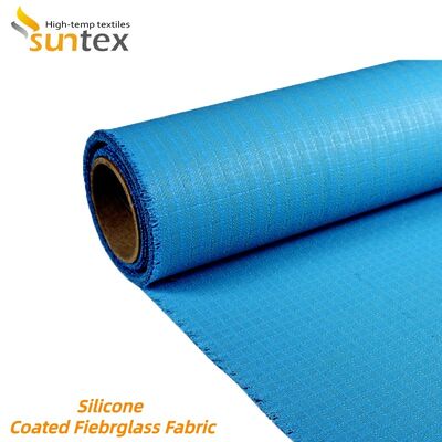 Flame Retardant Silicone Coated Fiberglass Fabric with 850g/m2 Weight and 0.75mm Thickness for 260℃ Heat Resistance