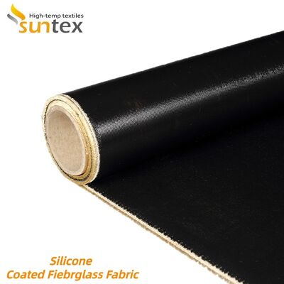 Fireproof Waterproof Silicone Coated Fiberglass Fabric 850g/m2 High Silica Fiberglass Cloth for Heavy Duty