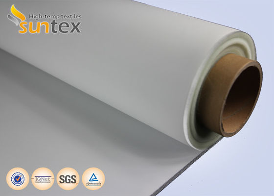 0.21mm Plain/Twill PU Coated Fiberglass Fabric, Fire Protection Compensator & Curtain Cloth