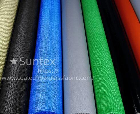 Custom Color Silicone Rubber Coated Fabric - Abrasion & UV Resistant High Silica Fiberglass Cloth