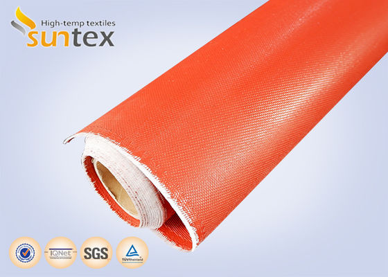 Customized Colored E-Glass Silicone Rubber Coated Fabric Cloth Fiberglass Base Heat Resistant Safety for Cutting Process