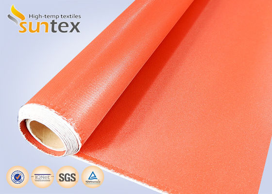 Fireproof Waterproof Silicone Coated Fiberglass Fabric 850g/m2 for High Temperature Resistance