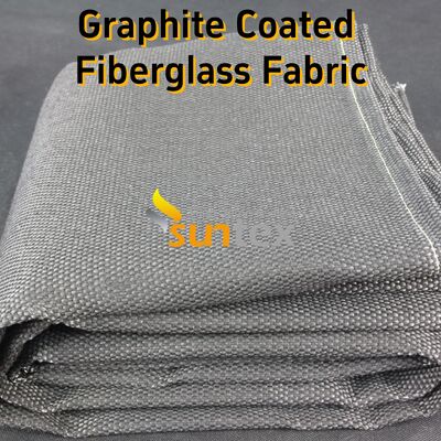 Black Graphite Coated High Temperature Fiberglass Cloth with 750℃ Coating Temperature Resistance and Excellent Fire Resistance