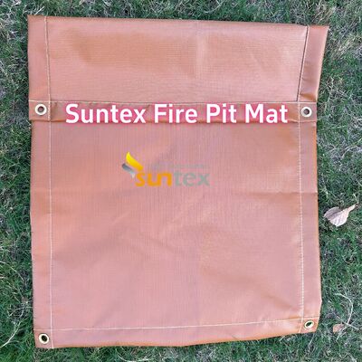 Double Sided 550°C Heat Resistant Fire Pit Mat with Customizable Size for Deck and Patio Protection