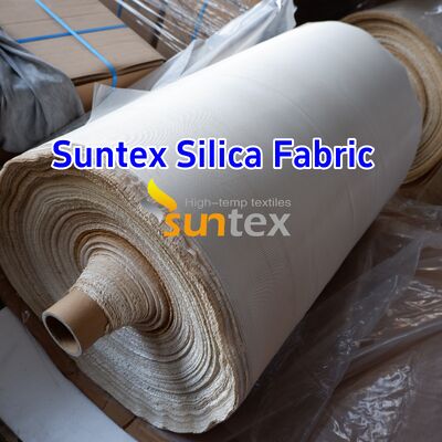 Custom 96% SiO2 High Silica Fiberglass Cloth with 1000℃ Temperature Resistance and Double Sides Crowfoot Pattern