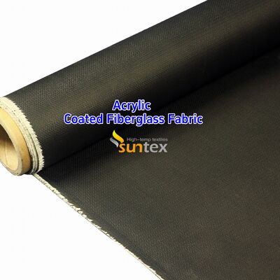 Red 0.4mm Acrylic Coated Fiberglass Fabric with 550 Degree C Temperature Resistance for Welding Blankets