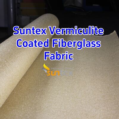 High Silica Fiberglass Fabric with Double-Sided Vermiculite Coating for 750℃ Temperature Resistance and Excellent Abrasion Resistance