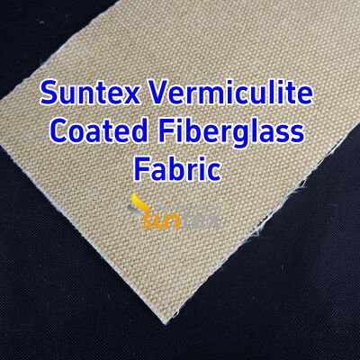 Vermiculite Coated Fiberglass Fabric with 750℃ Temperature Resistance and 1070gsm Heavy Weight for Excellent Abrasion Resistance