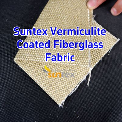 750℃ Temperature Resistance Vermiculite Coated Fiberglass Fabric with Excellent Abrasion Resistance and 1070gsm Heavy Weight