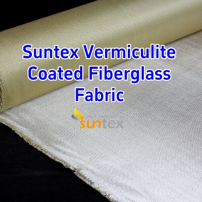 750℃ Temperature Resistance Vermiculite Coated Fiberglass Fabric with Excellent Abrasion Resistance and 1070gsm Heavy Weight