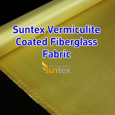 750℃ Temperature Resistance 1070gsm Heavy Weight Vermiculite Coated Fiberglass Fabric with Excellent Abrasion Resistance