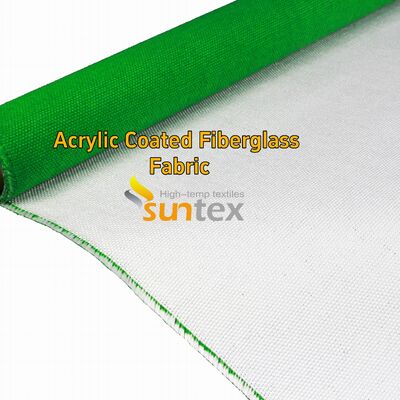 Red 0.4mm Fire Resistant Fiberglass Fabric with 550 Degree C Temperature Resistance Acrylic Coated for Easy Sewing and Cutting Welding Blanket