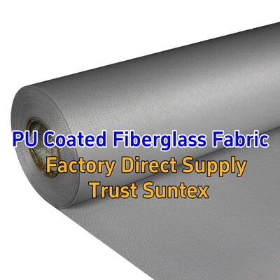 460 g/sqm 0.41 mm PU Coated Fiberglass Fabric with 1.5m/1.55m Width for High Temperature Thermal Insulation