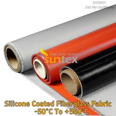 Different Colors High Temperature Thermal Insulation Fireproof Silicone Rubber Coated Fiberglass Fabric