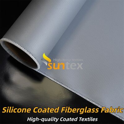 Industrial Grade Double Sided Grey Color Silicone Coated Fiberglass Fabric 400 g/sqm for Fire Retardant and Insulation