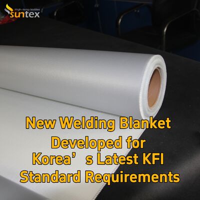 Suntex Grey Silicone Coated Fiberglass Welding Blanket | Korea Latest KFI Standard