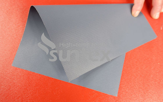 Wholesale PTFE Coated Fiberglass Fabric with High Temperature Resistance and 550℃ Temperature Resistance in Silver Grey Color