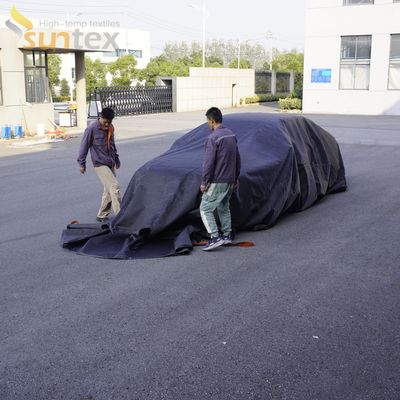 EV Car Fire Blanket Flame Retardant 550℃/1000℃ Resistant Gray