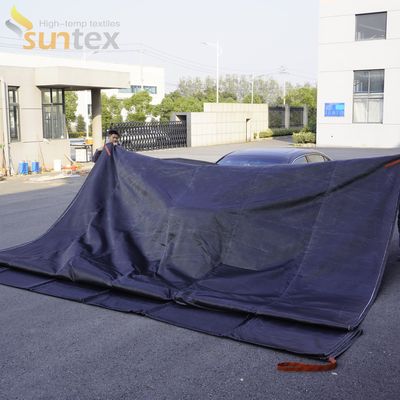EV Car Fire Blanket Gray 550℃ Heat Resistant for Vehicles