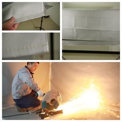 1.2x1.2m Feuerdichte Prüfung von Suntex-beschichtetem Glasfaserstoff