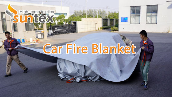 EV Car Fire Blanket Gray 550℃ Heat Resistant for Vehicles