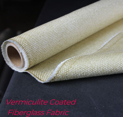 Hochtemperaturbeständiges, mit Vermikulitt beschichtetes Glasfasergewebe