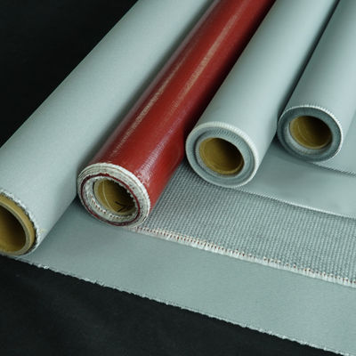 Rotes, feuerbeständiges, silikonbeschichtetes Glasfasergewebe für HVAC-System-Kanalverbinder