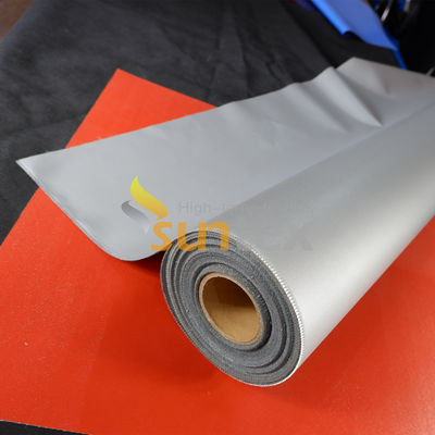 Graues E-Glas-Silikon-Glasfasergewebe, feuerfestes Hochtemperatur-Wärmeisolations-Silikonbeschichtetes Gewebe